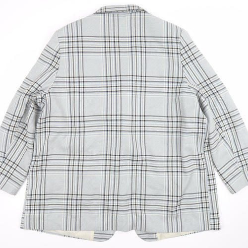 Primark Women Beige Check Single-Breasted Blazer Size 20