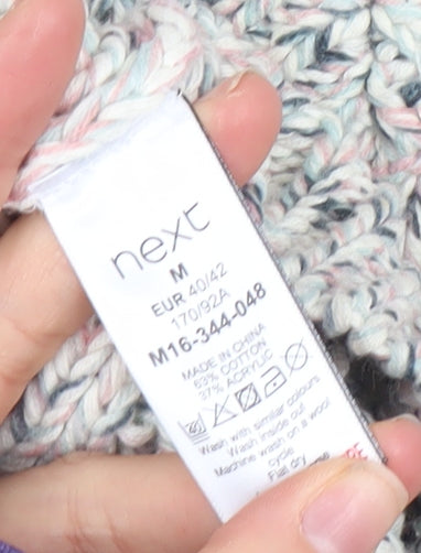 Next Men’s Multicoloured Cable-Knit V-Neck Jumper Size M