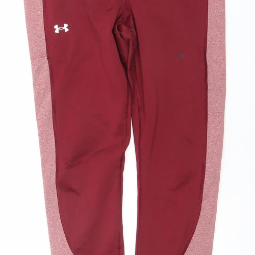 Under Armour Women's Red Compression Leggings Size M Gym Training