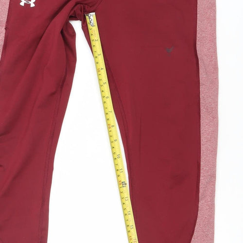 Under Armour Women's Red Compression Leggings Size M Gym Training