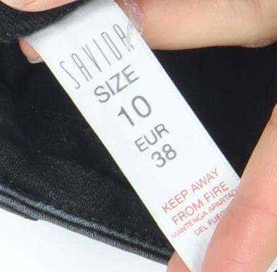 Savida Women's Black Skinny Stretch Jeans Size 10 Slim Fit