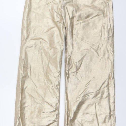Pull & Bear Women’s Gold Straight Leg Stretch Jeans Size 10