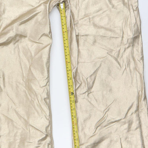 Pull & Bear Women’s Gold Straight Leg Stretch Jeans Size 10