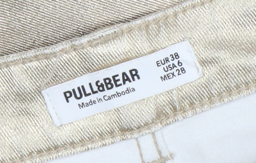 Pull & Bear Women’s Gold Straight Leg Stretch Jeans Size 10