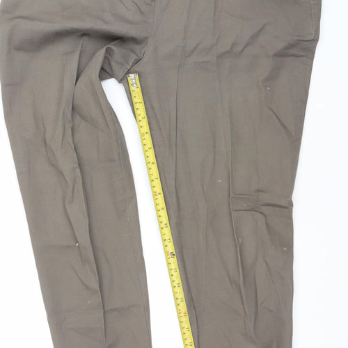 Wallis Womens Brown Size 16 Straight Leg Cotton Blend Jeans