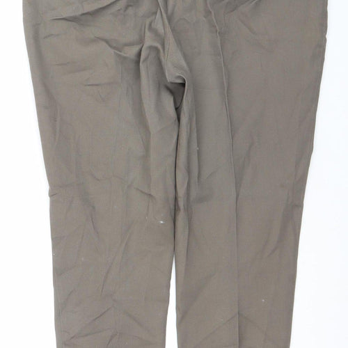 Wallis Womens Brown Size 16 Straight Leg Cotton Blend Jeans