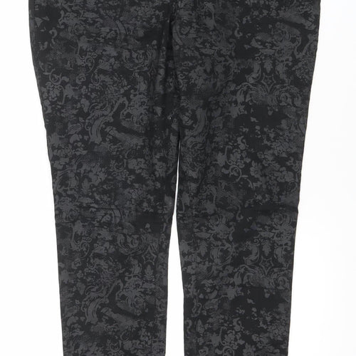 Dorothy Perkins Women’s Black Floral Skinny Stretch Jeans Size 16