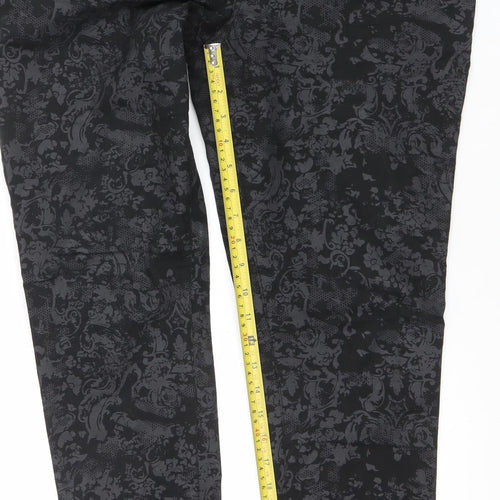 Dorothy Perkins Women’s Black Floral Skinny Stretch Jeans Size 16