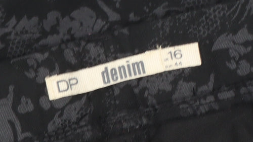 Dorothy Perkins Women’s Black Floral Skinny Stretch Jeans Size 16