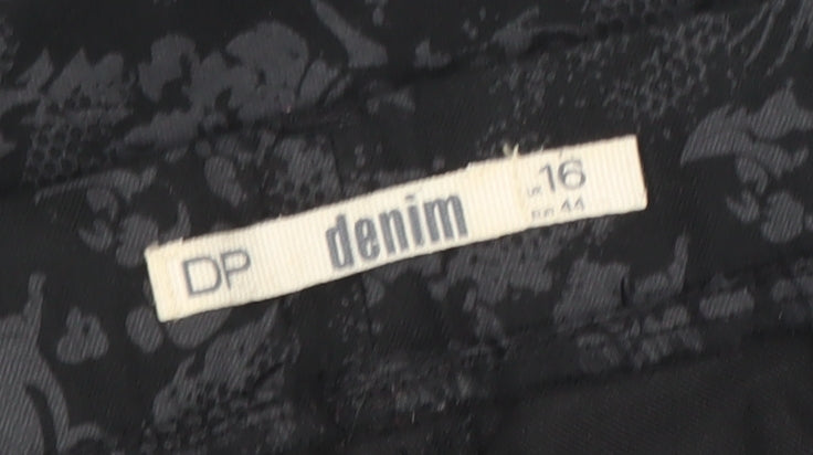 Dorothy Perkins Women’s Black Floral Skinny Stretch Jeans Size 16