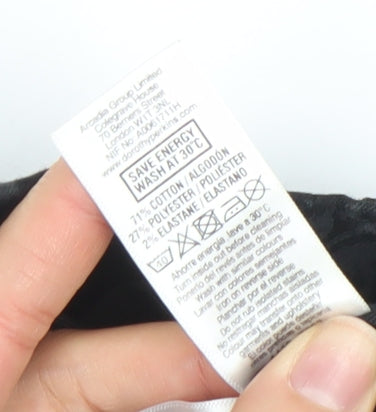 Dorothy Perkins Women’s Black Floral Skinny Stretch Jeans Size 16