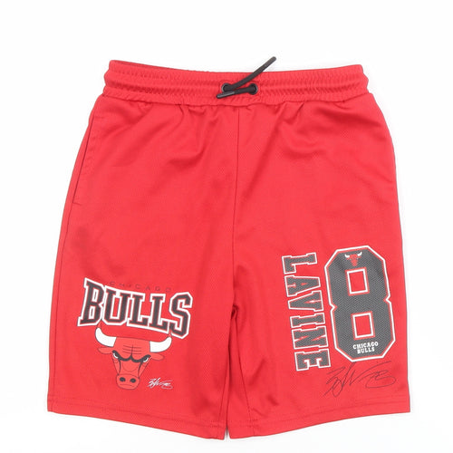 NBA Boys Red Chicago Bulls Lavine 8 Athletic Basketball Shorts 8-9 Years