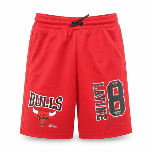 NBA Boys Red Chicago Bulls Lavine 8 Athletic Basketball Shorts 8-9 Years