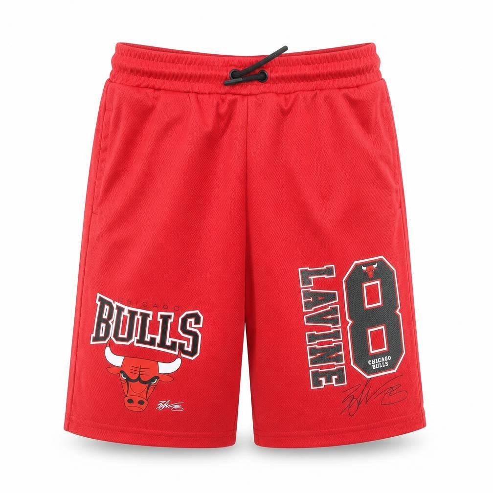 NBA Boys Red Chicago Bulls Lavine 8 Athletic Basketball Shorts 8-9 Years