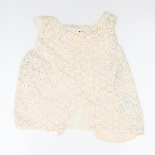 First And I Women's Ivory Lace Sleeveless Camisole Blouse Size L