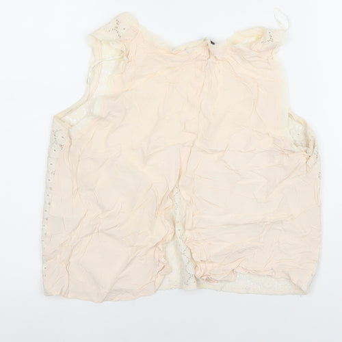 First And I Women's Ivory Lace Sleeveless Camisole Blouse Size L
