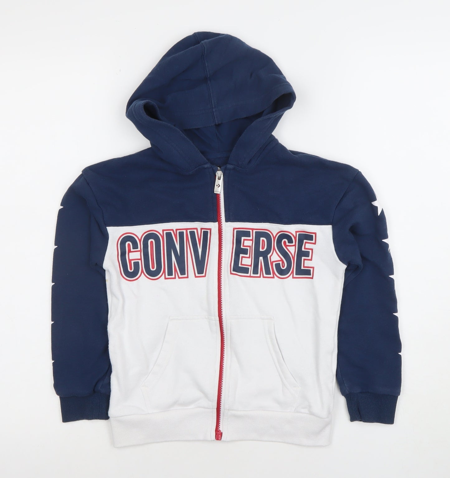 Converse Boys Blue & White Full Zip Hoodie 5-7 Years Graphic Print Stars