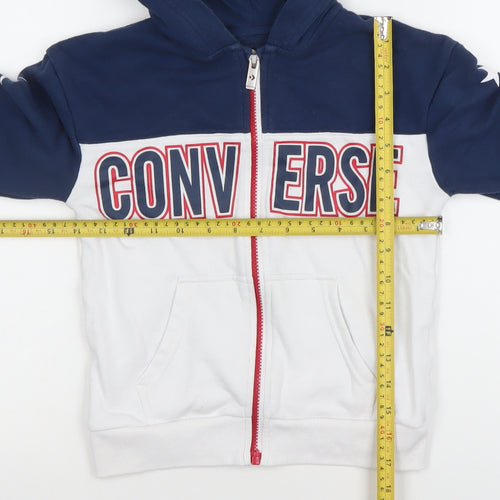 Converse Boys Blue & White Full Zip Hoodie 5-7 Years Graphic Print Stars