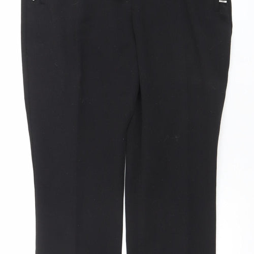 Marks and Spencer Women's Black Size 12 Slim Cropped Work Trousers