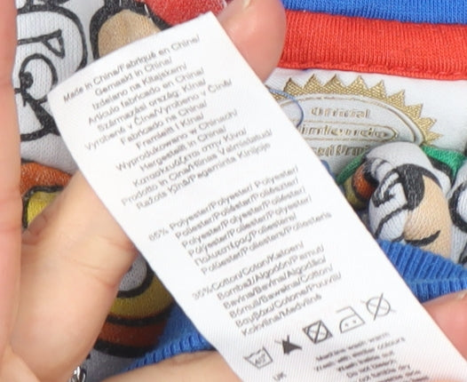 Nintendo Super Mario Boys White Blue Full Zip Hoodie 9-10 Years