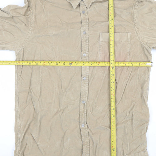 Kenzo Homme Men's Beige M Corduroy Long Sleeve Button-Up Shirt