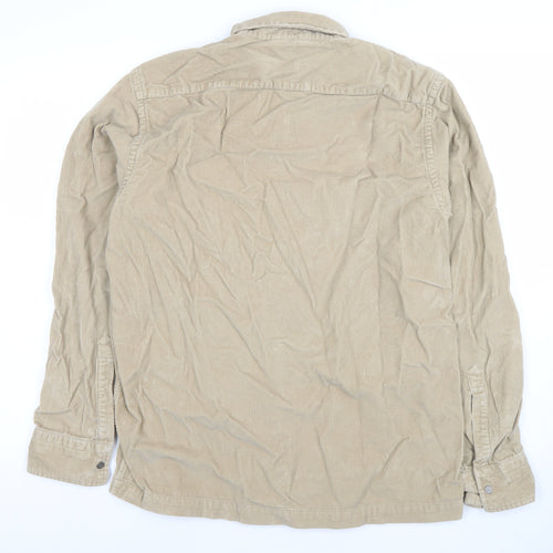 Kenzo Homme Men's Beige M Corduroy Long Sleeve Button-Up Shirt