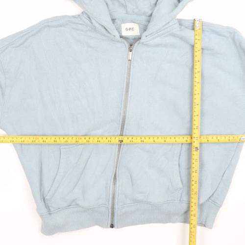 Gym+Coffee Women’s Chalk Blue Full Zip Hoodie Size S Cotton Blend