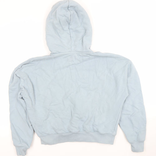 Gym+Coffee Women’s Chalk Blue Full Zip Hoodie Size S Cotton Blend