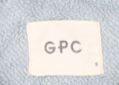 Gym+Coffee Women’s Chalk Blue Full Zip Hoodie Size S Cotton Blend
