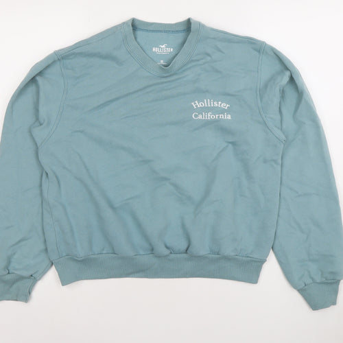 Hollister Women's Blue XS Crew Neck Pullover Sweatshirt