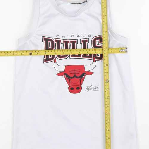 Primark Boys White Chicago Bulls Basketball Tank Top 8 Years Jersey Style