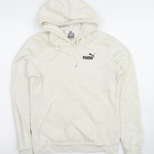 Puma Men's Ivory Pullover Hoodie Small Regular Fit Fleece