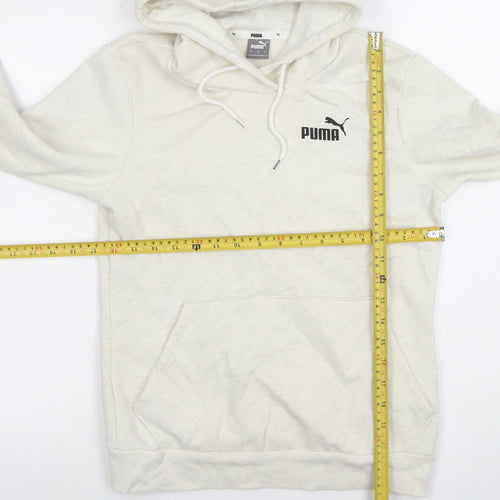 Puma Men's Ivory Pullover Hoodie Small Regular Fit Fleece