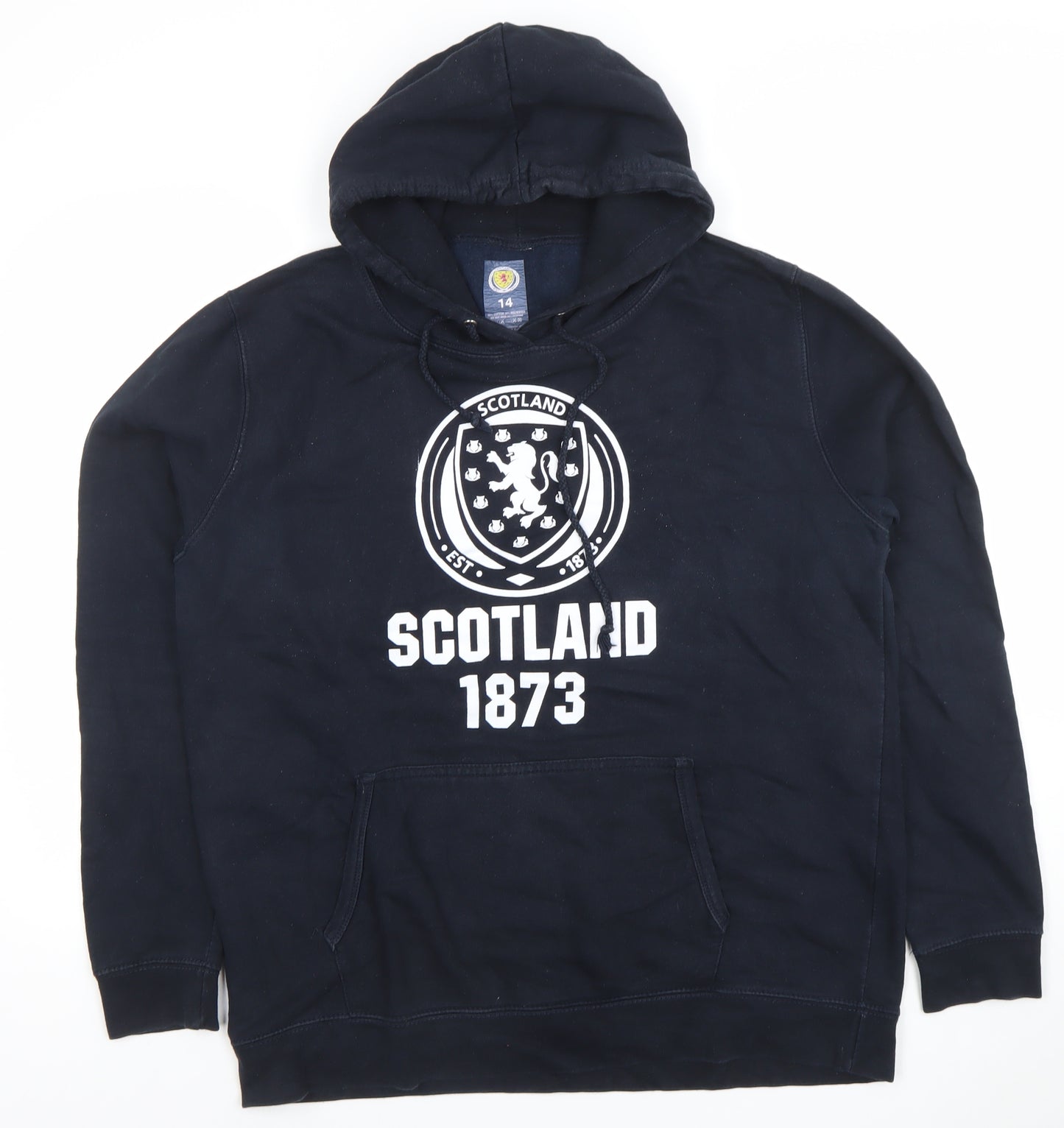 Scotland Football Navy Hoodie Womens Size 14 Pullover Cotton Blend