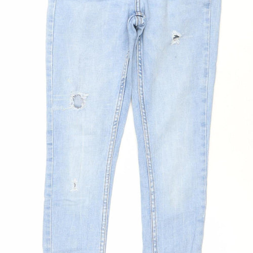 Primark Women’s Blue Distressed Skinny Jeans Size 4