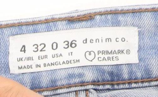 Primark Women’s Blue Distressed Skinny Jeans Size 4