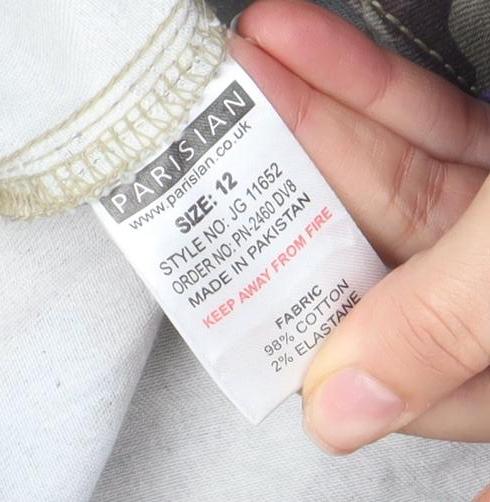 Parisian Womens Green Camouflage Cargo Jeans Size 12 Slim Fit