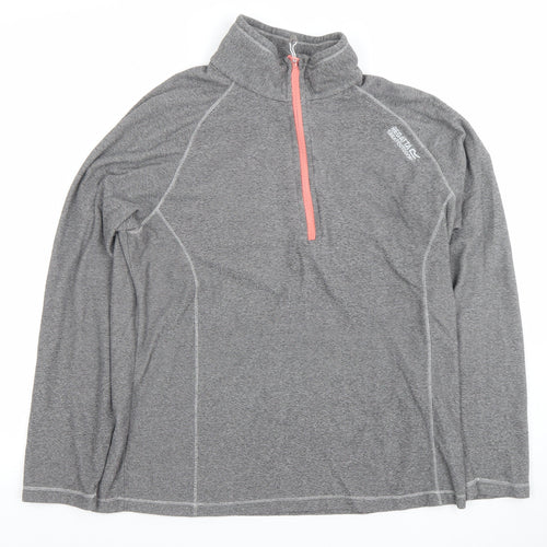 Regatta Great Outdoors Women's Grey 1/4 Zip Pullover Sweatshirt UK 14