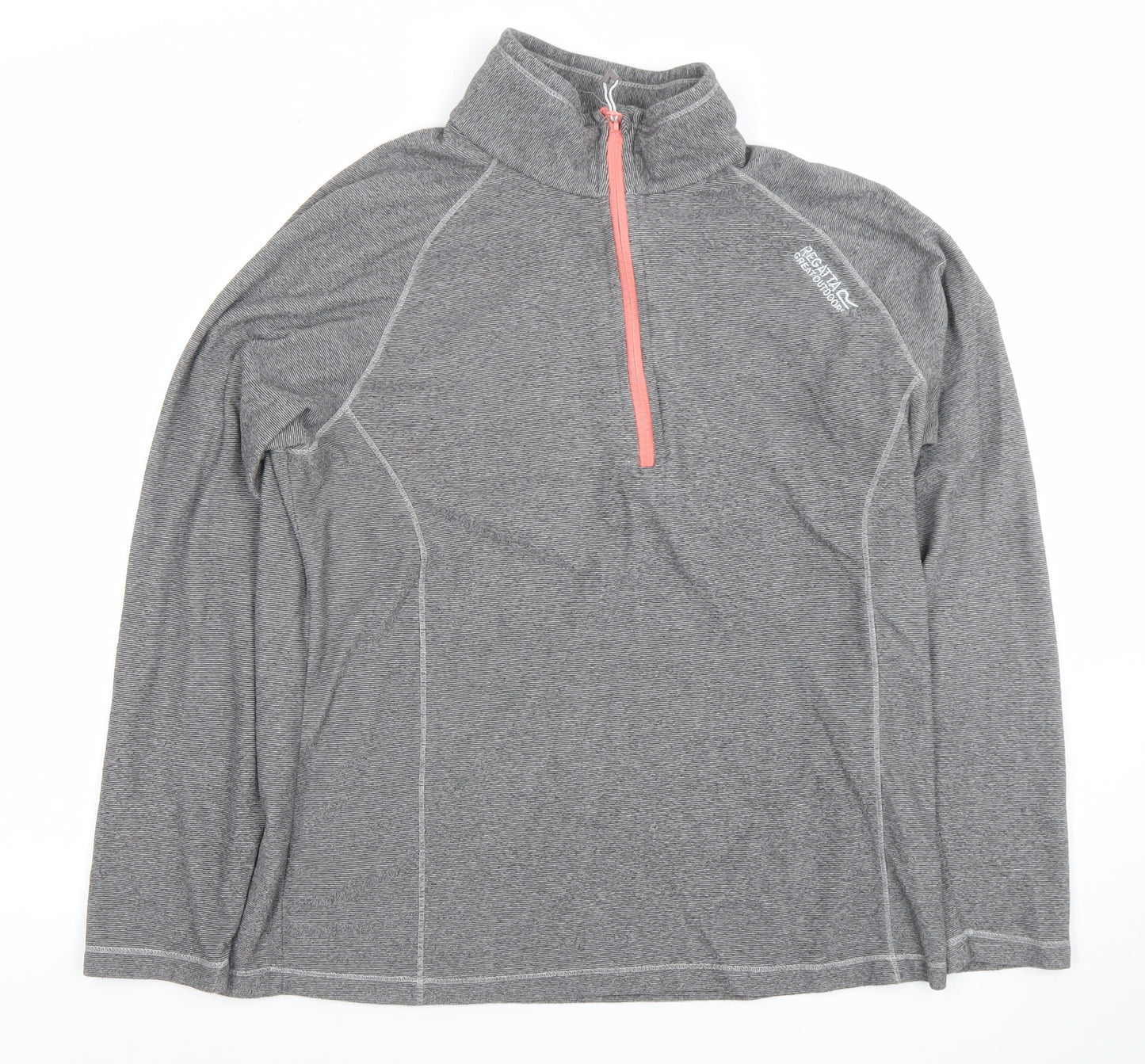 Regatta Great Outdoors Women's Grey 1/4 Zip Pullover Sweatshirt UK 14