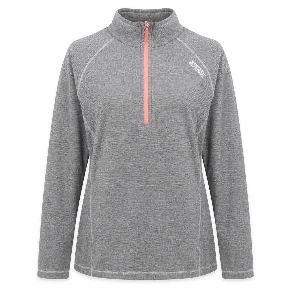 Regatta Great Outdoors Women's Grey 1/4 Zip Pullover Sweatshirt UK 14