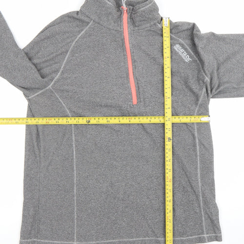 Regatta Great Outdoors Women's Grey 1/4 Zip Pullover Sweatshirt UK 14