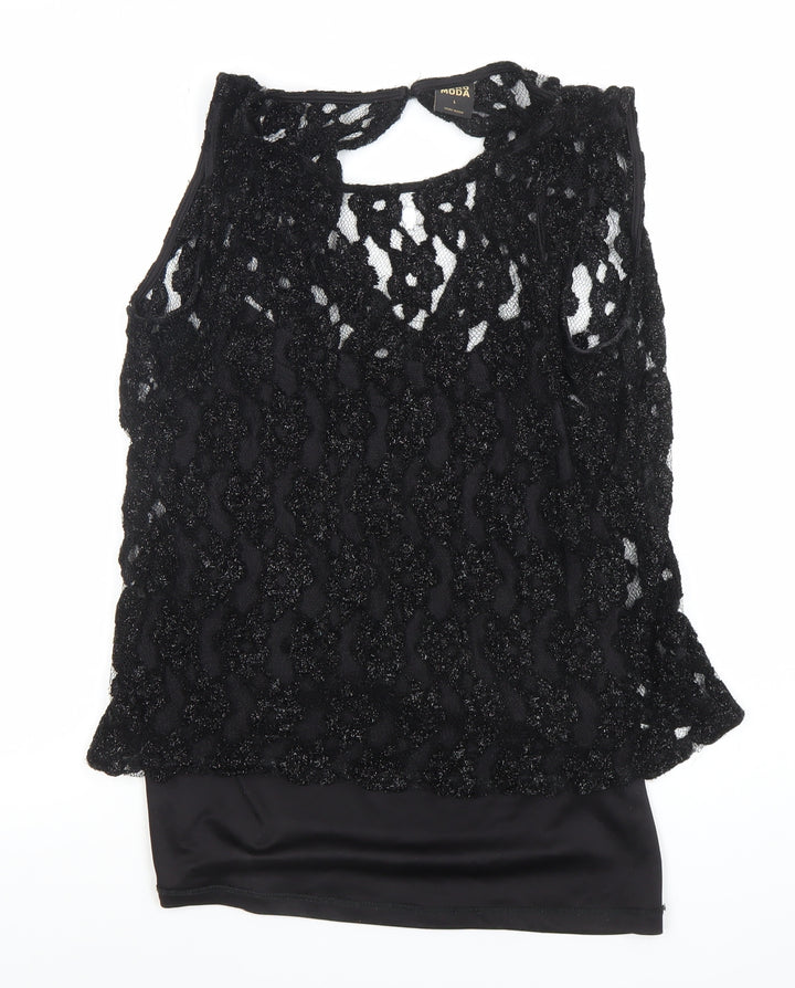 Vero Moda Women's Black Lace Sleeveless Camisole Blouse L