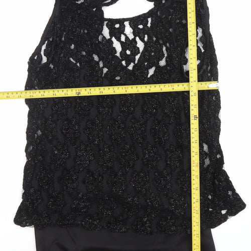 Vero Moda Women's Black Lace Sleeveless Camisole Blouse L