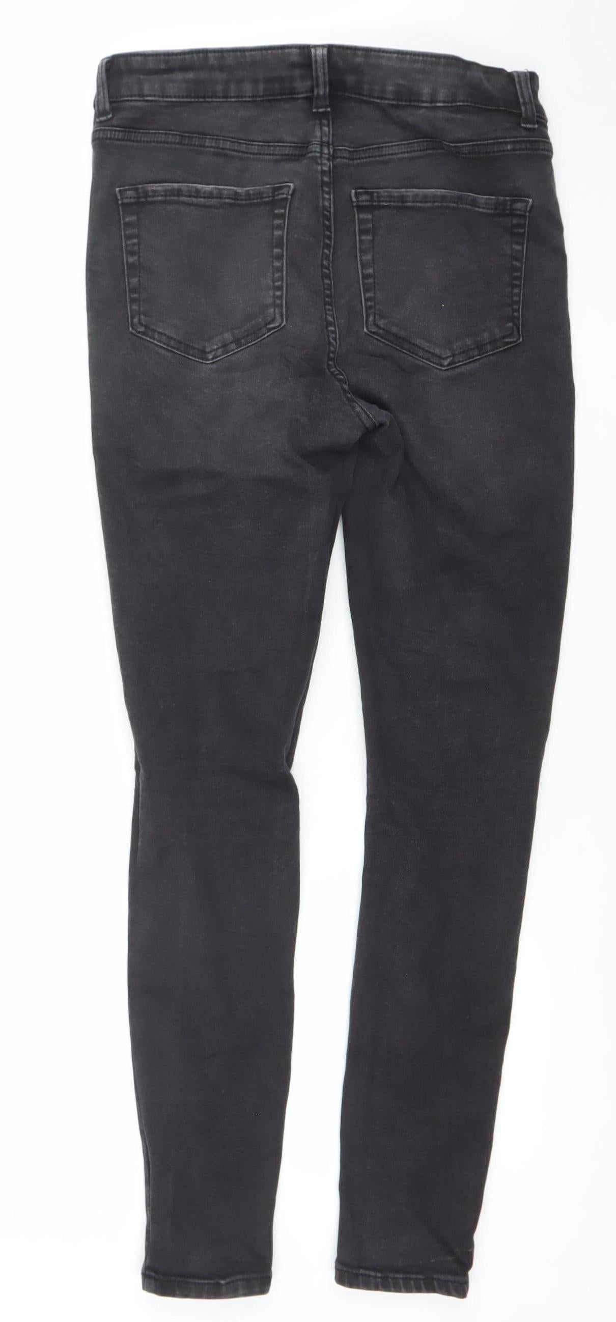 Denim Co. Women's Black Skinny Distressed Jeans Size 12