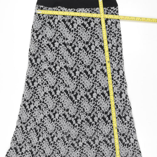 Evelin Brandt Berlin Women’s Black Lace Wool Blend Pencil Skirt Size 10