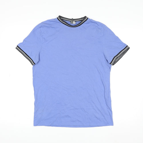 ASOS Men’s Blue Cotton Crew Neck Short Sleeve T-Shirt Size S