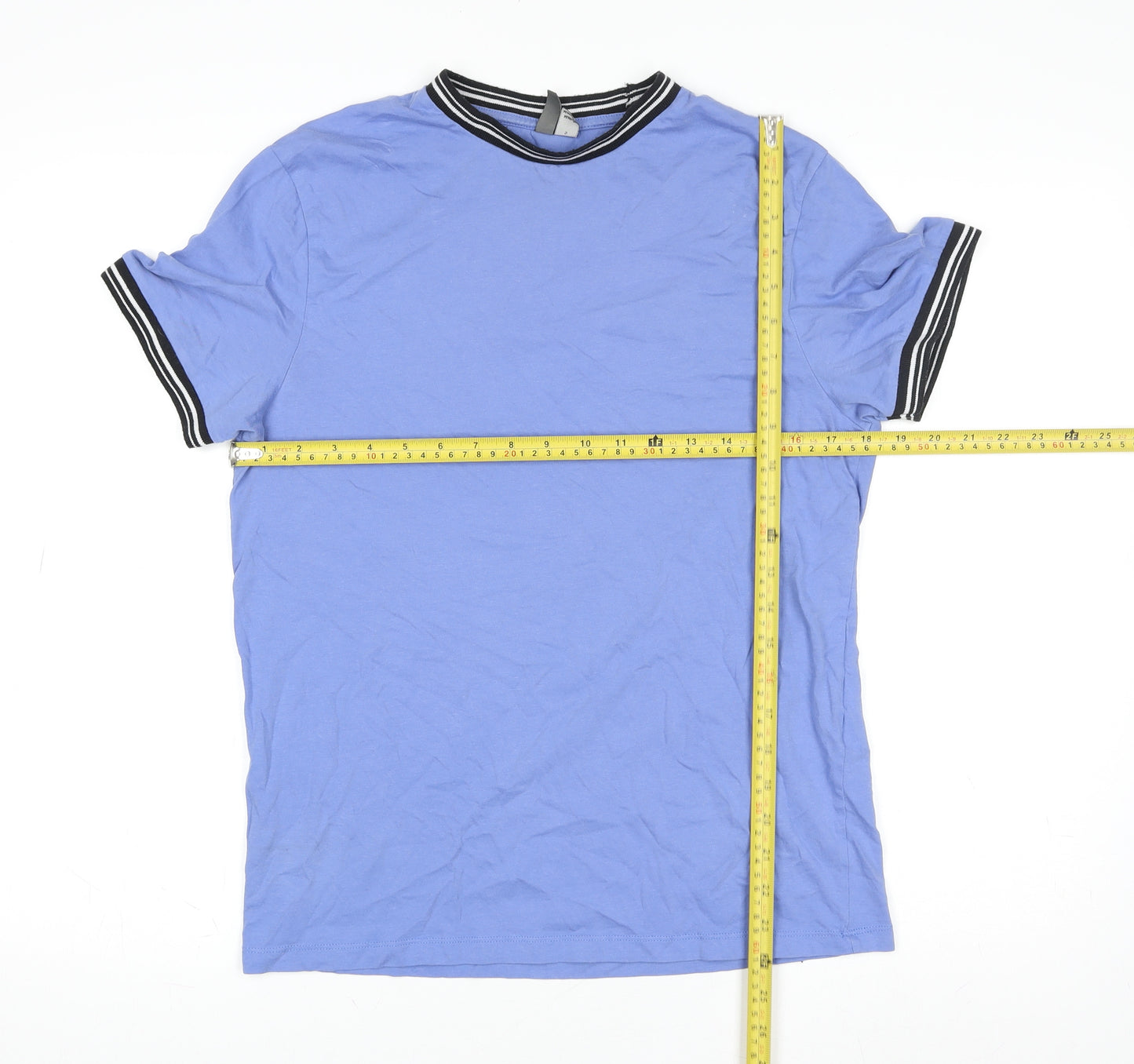 ASOS Men’s Blue Cotton Crew Neck Short Sleeve T-Shirt Size S