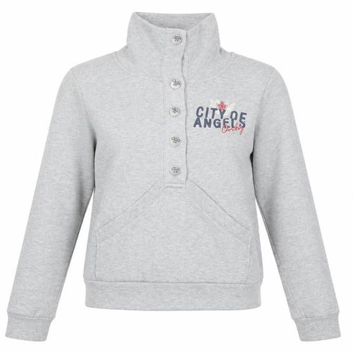 ONLY Women's Grey Henny High Neck Sweat Jacket Size M Casual Activewear