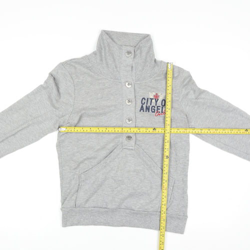 ONLY Women's Grey Henny High Neck Sweat Jacket Size M Casual Activewear