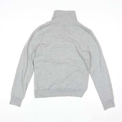 ONLY Women's Grey Henny High Neck Sweat Jacket Size M Casual Activewear